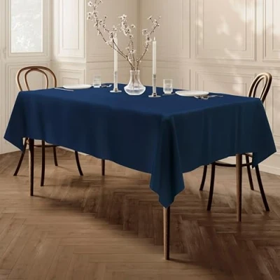 Image de Home Direct Nappe Polyester Facile d&#039;entretien Rectangulaire 140 x 180 cm Uni Bordeaux