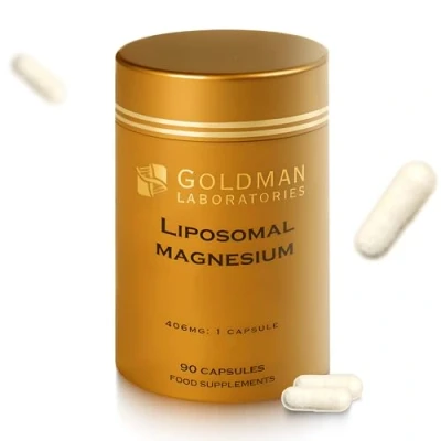 Image de Magnésium liposomal Goldman Laboratories Complexe breveté Bioavailability maximale Immunité, fatigue, os, dents, muscles 90 capsules Libération lente