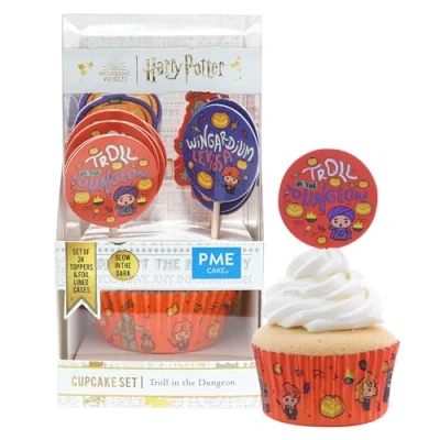 Image de PME Harry Potter Set de 24 caissettes à cupcakes et toppers, Troll dans les Cachots