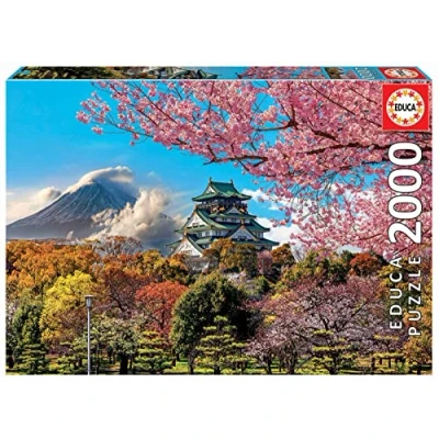 Image de Educa Puzzle de 2000 pièces pour Adultes Château d&#039;Osaka, Japon. Mesure approximative: 96 x 68 cm Inclut Fix accrocher Le Une Fois Fini À partir 14 Ans (19276)