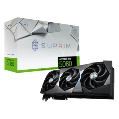 Image de Carte graphique MSI GeForce RTX 5080 Suprim SOC 16 Go GDDR7 PCIe Gen 5
