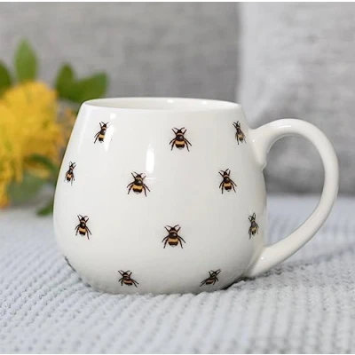 Image de something different DP_08931 Tasse ronde Motif abeille Blanc 9 x 14 10 cm
