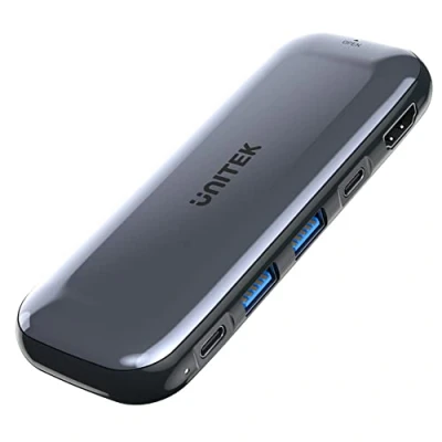 Image de UNITEK uHUB H6 USB Type C 10000 Mbit/s Gris Neuf