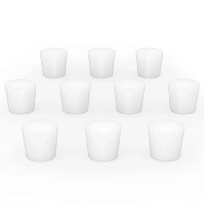 Image de stonylab Bouchon en Caoutchouc de Silicone, Joint Laboratoire Conique Blanc (Lot 10, 6#)