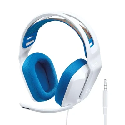 Image de Logitech G335 Casque Gamer Filaire, avec Micro, Prise Audio 3,5 mm, Ecouteurs Mousse à Mémoire de Forme, Léger, Compatible PC, PlayStation, Xbox, Nintendo Switch Blanc