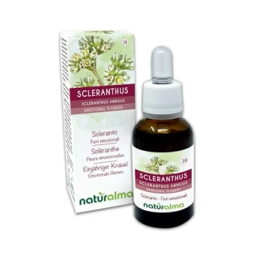 Image de Scleranthus ou Scléranthe (Scleranthus annuus) Fleurs de Bach Naturalma Gouttes 30 ml Extrait liquide sans alcool Essences florales Vegan et