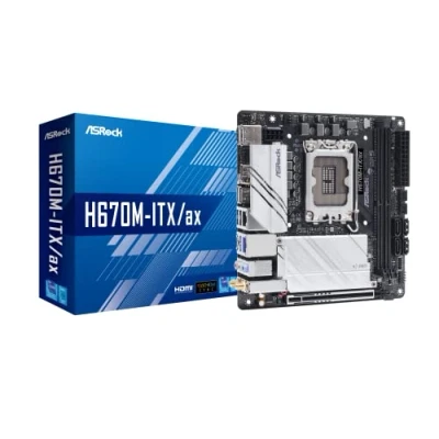 Image de Asrock H670M ITX/ax Intel H670 LGA 1700 mini ITX Neuf