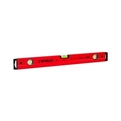 Image de PRO800 Niveau À Bulle 60cm avec Profil Ergonomique ERS+ (Easy Reading System) Précision de 0,5 mm/m a précis embouts Antichocs Couleur Rouge