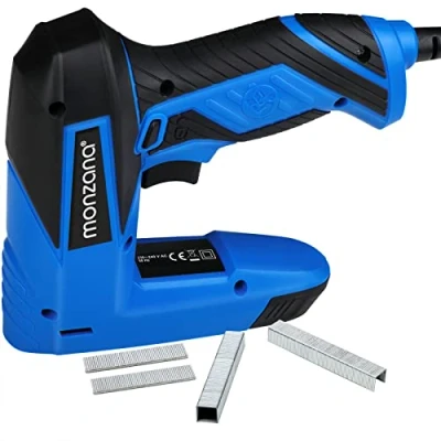 Image de Monzana Agrafeuse cloueuse électrique 400 agrafes et 100 clous compris pour DIY bricolage 30 coups/min