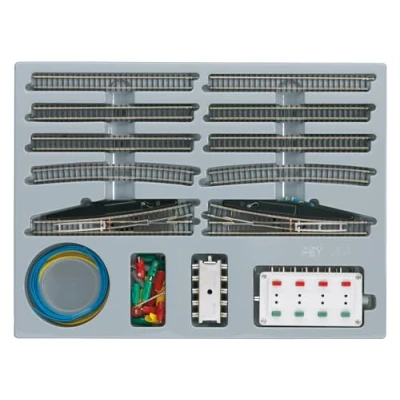 Image de Modélisme ferroviaire MÄRKLIN 8191 Kit de base avec aiguillages électromagnétiques
