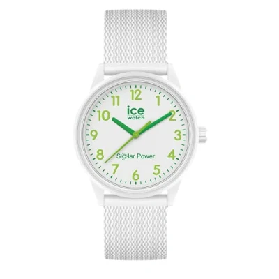 Image de Ice WATCH Solar Power Nature Numbers Mesh Montre Blanche pour Femme avec Bracelet en Silicone 018739 (Small)