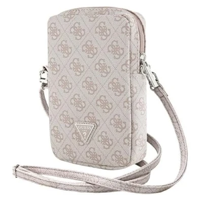Image de CG MOBILE Étui pour téléphone Portable Guess GUWBZP4GFTSP Rose zippé 4G Triangle