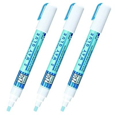 Image de KURETAKE ZIG CORPORATION Stylo à colle 2 voies 3P, pointe biseautée, taille unique