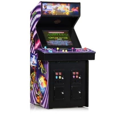 Image de Numskull quarter arcades TMNT Turtles in Time Mini Arcade Édition Collector Réplique en Bois Authentique à l&#039;échelle 1/4, ROM Originale, Batterie Rechargeable et Haut parleurs 3 W pour Les Amateurs