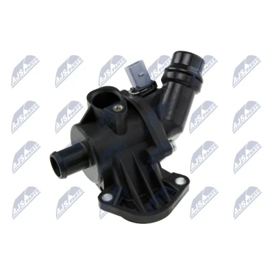 Image de NTY CTM AU 000 Thermostat d&#039;eau 100 avec boîtier AUDI: A4 B7 Avant, B6 Berline, B6/B7 Cabriolet, VOLKSWAGEN: Passat B5 GP Berline