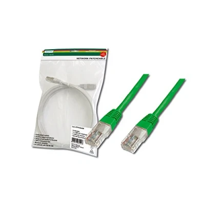 Image de DIGITUS Câble LAN Cat 5e 0,5m RJ45 réseau U/UTP Non blindé Compatible 6 &amp; 5 Vert