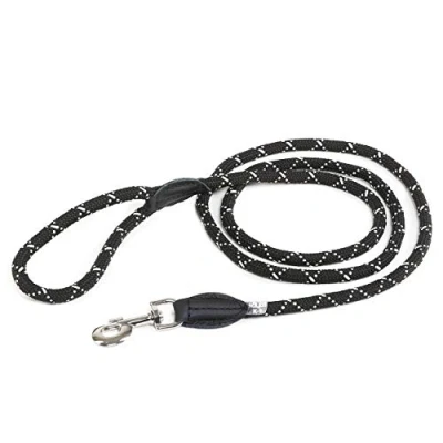Image de Julius K9 Laisse IDC en corde de nylon résistante, 12 mm x 2 m, Noir fluorescent