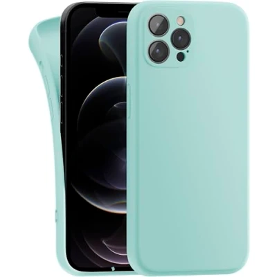 Image de MyGadget Coque Compatible avec Apple iPhone 12 Pro Max Case TPU Souple &amp; Soft Cover Protection Extra Fine Légère Étui Coloré Anti Choc et Rayures Vert Menthe