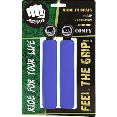 Image de Ridefyl 10580 Poignées de vélo Mixte, Bleu, Taille Unique