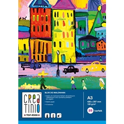 Image de TOP 2000 400079859 CREATINIO Lot de 10 cahiers coloriage Format A3 120 g/m² Blanc