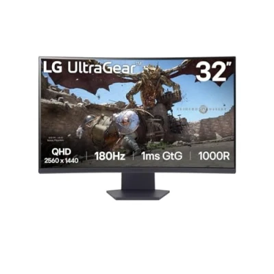 Image de LG Ultragear™ 32GS60QC B.AEU Ecran PC Gaming 32&quot; Dalle VA résolution QHD (2560x1440), 1ms 180Hz, HDR 10, sRGB99% (CIE1931), AMD FreeSync, inclinable, DisplayPort 1.4, HDMI 2.0 (2)
