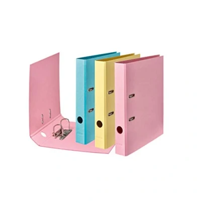 Image de Falken Lot de 10 classeurs végétaliens Pure Pastel Fabriqué en Allemagne Largeur 5 cm Format A4 Couleurs assorties (bleu ciel, vanille_jaune, flamant rose) Classeur à levier Dossier bureau