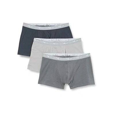Image de DIM Boxer Homme Coton Stretch Respirant Maintien Optimal x3, Bleu Denim/Rouge Topaze/Acier, L