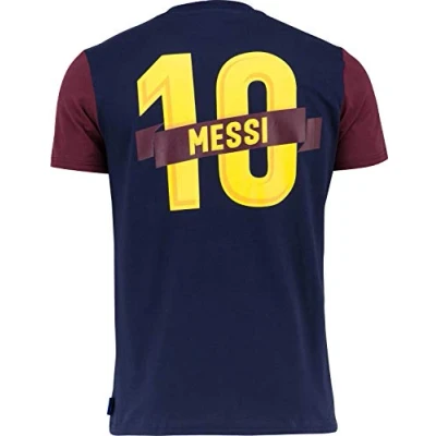 Image de T shirt FC BARCELONE Lionel MESSI Taille adulte Manches courtes 100% coton