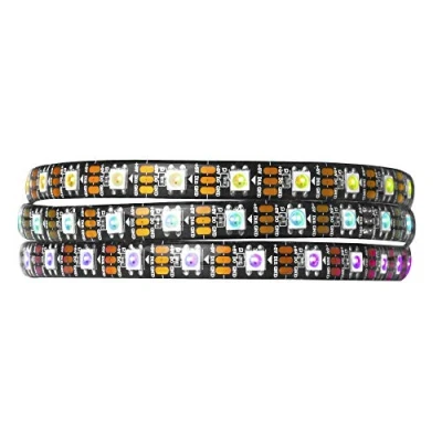 Image de BTF LIGHTING WS2812B IC RGB 5050SMD Or Pur Bande LED Adressable Individuelle 1M 60LED/m Noir FPCB Flexible Full Color IP65 DC5V pour Projet DIY Chasing (Pas d&#039;Adaptateur ou de Contrôleur)