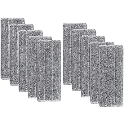 Image de Aisoway Seau à balai avec seau+balai + 2 couches, serpillière, serpillère rotative en acier inoxydable, franges, franges rotatifs, manche télescopique rotatif 360 10Pcs