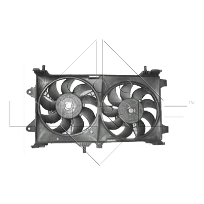 Image de NRF 47802 ventilateur Moteur 280 12 120/160 avec cadre du de radiateur (encadrement) FIAT: Punto II 3/5 portes