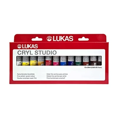 Image de LUKAS Cryl Studio Set 12 tubes 20ml de peinture acrylique