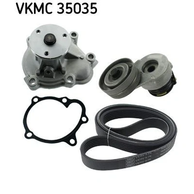 Image de SKF VKMC 35035 Pompe à eau+Jeu de courroie trapézoïdale nervures avec joints OPEL: Astra H 3/5 portes, Corsa C Combo Tour