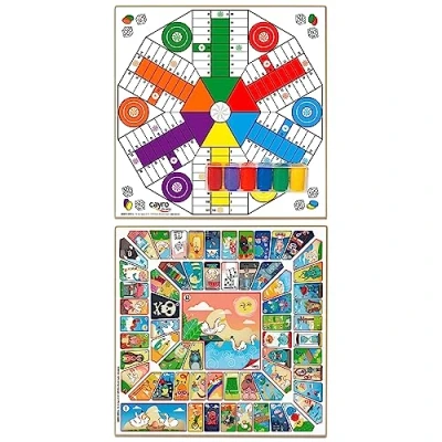 Image de Cayro Planche Parcheesi 6 et Oie Design Classique élégant en Bois Taille 40 x Jeu Traditionnel Développement cognitif Durable Pièces incluses