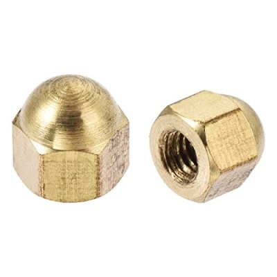 Image de sourcing map 20pcs Écrou Borgne Laiton M4 Hexagonal Dôme Clou Décoratif pour Vis Boulon