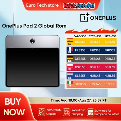 Image de OnePlus Pad 2 Global Rom Snapdragon 8 Gen3 8/12/16GB RAM + 128/256/512GB 12.1 &#039;&#039;144Hz écran 67W SUPERVOOC 13MP caméra OxygenOS