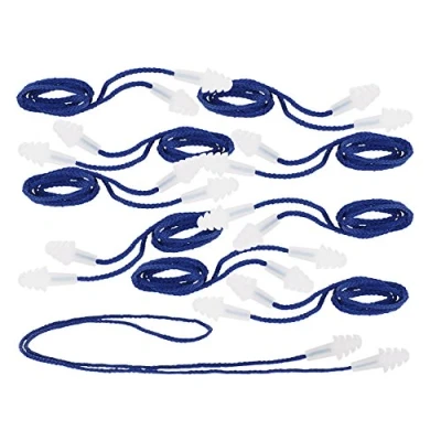 Image de Bouchons doreilles à lamelles avec cordelette (atténuation 29 dB) x10 paires [Newgen Medicals]