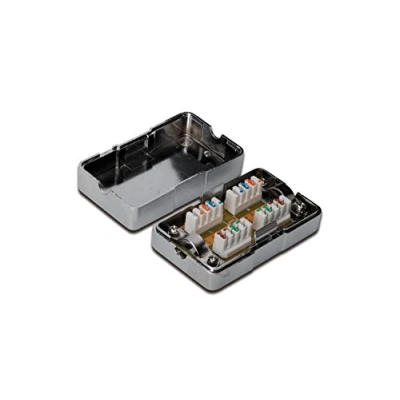 Image de DIGITUS Module de Connexion LSA Cat 6 1 pièce Blindé Borne Cat6 autodénudante AWG 22 à 26 pour câbles Ethernet, réseau, Pose, d&#039;installation Argenté