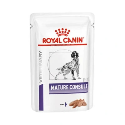 Image de Royal Canin Veterinary Mature Consult Mousse Pack Double 2 x 12 85 g Nourriture Humide pour Chiens Peut Aider à Maintenir Le Bien être des âgés en sachets fraîcheur