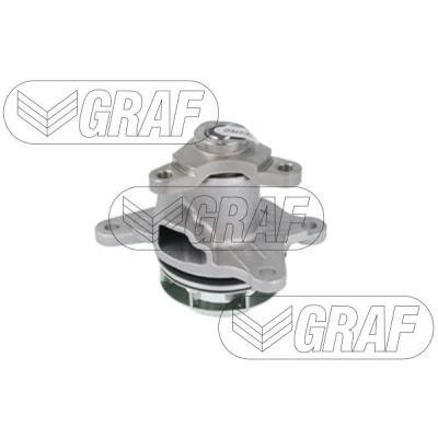 Image de GRAF PA1468 Pompe à eau avec bague d&#039;étanchéité mécanique Acier pour système dentrainement courroie trapézoïdale nervures RENAULT: Scénic IV