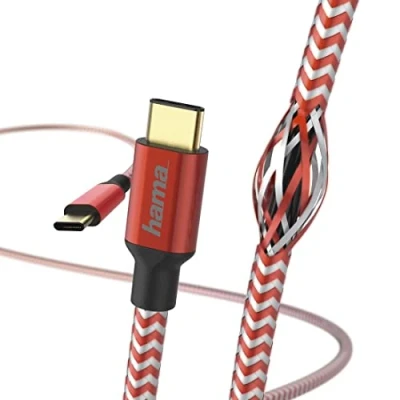 Image de Câble de charge/données Reflective, USB Type C C, 1,5 m, rouge Neuf
