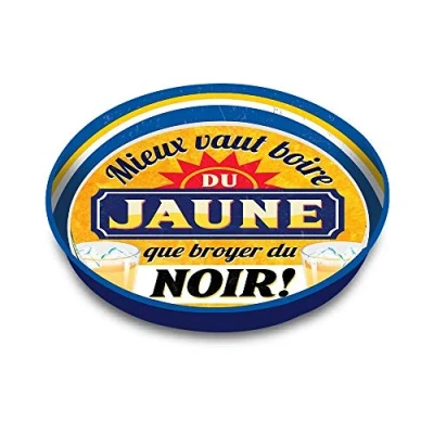 Image de Plateau métallique Boire du Jaune