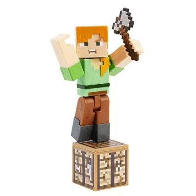 Image de Minecraft figurine articulée Alex 8 cm avec accessoires inclus, jouet d’action et d’aventure pour enfant inspiré par le jeu vidéo, GCC12