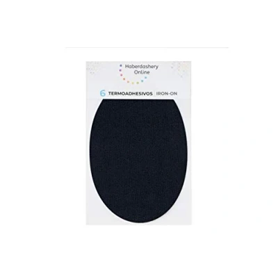 Image de Patchs à repasser pour la réparation de vêtements sport. 6 genouillères ou couettes 13,9 x 9,3 cms. Color : noir