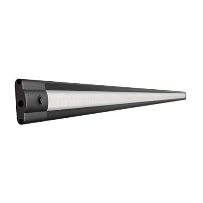 Image de ledscom.de LED Unterbauleuchte SIRIS, 90cm, plat, noir, 10,2 W, 1044lm, blanc, lampe sous plan, barre lumineuse, éclairage d&#039;armoire, lampes cuisine, armoire, Led,