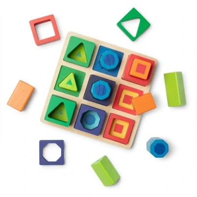 Image de Melissa &amp; Doug Jeu de Tri Et Séquence Formes, Jouets développement en bois pour enfants, Jouet d&#039;eveil, Trieur formes d&#039;apprentissage, Cadeau garçon ou fille