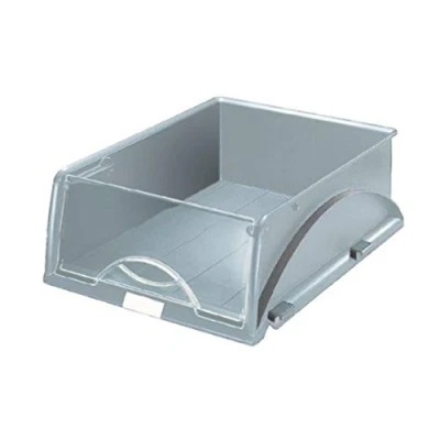 Image de Leitz Sorty 52310085 Lot de 4 corbeilles Rangement Format A4, système tri et idéal pour Les Bureaux courrier salles Copie Gris