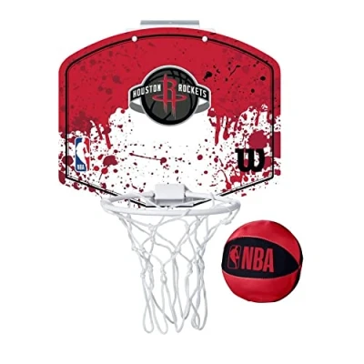 Image de Wilson MINI Panier de Basket, Hoop NBA TEAM HOOP, HOUSTON ROCKETS, plastique