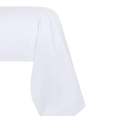 Image de STOF Taie de traversin Taille 45x185 cm Qualité Percale Coton 100% certifié Oeko Tex Couleur Blanc Modèle Elysée Linge lit pour Maison