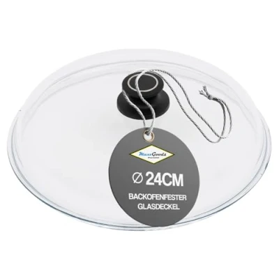 Image de MaxxGoods Couvercle en verre SIMAX 24 cm, hauteur 5,5 cm, Four jusqu&#039;à 260 C, compatible avec tous les casseroles et poêles jeglicher genormter fabricant